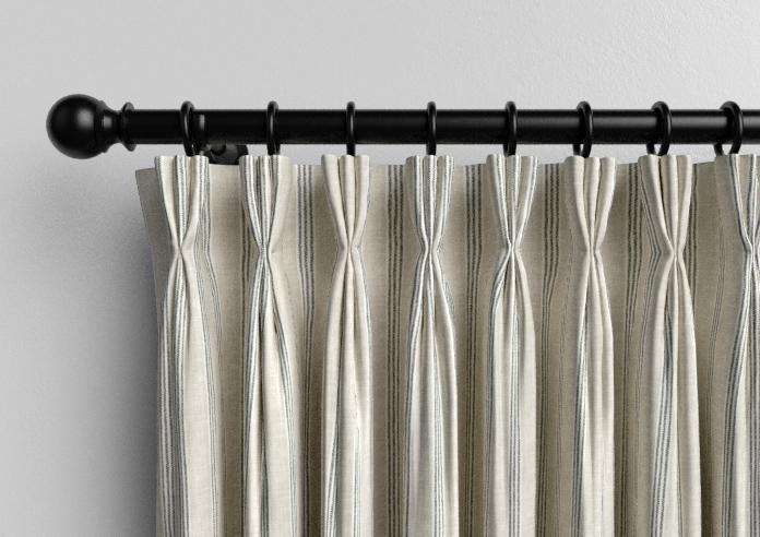 Emily Bond George Stripe Print, Charcoal - Made to Measure Curtains - Image 11